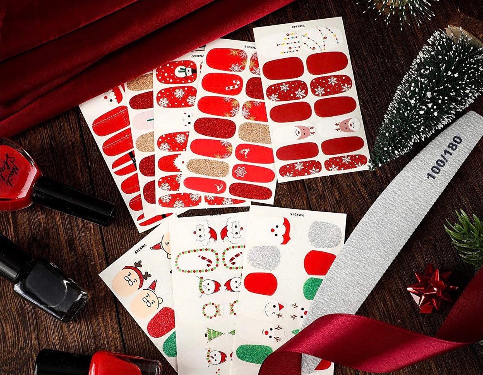 Christmas Nail Wraps Christmas Nails Holiday Nails Nail | Etsy