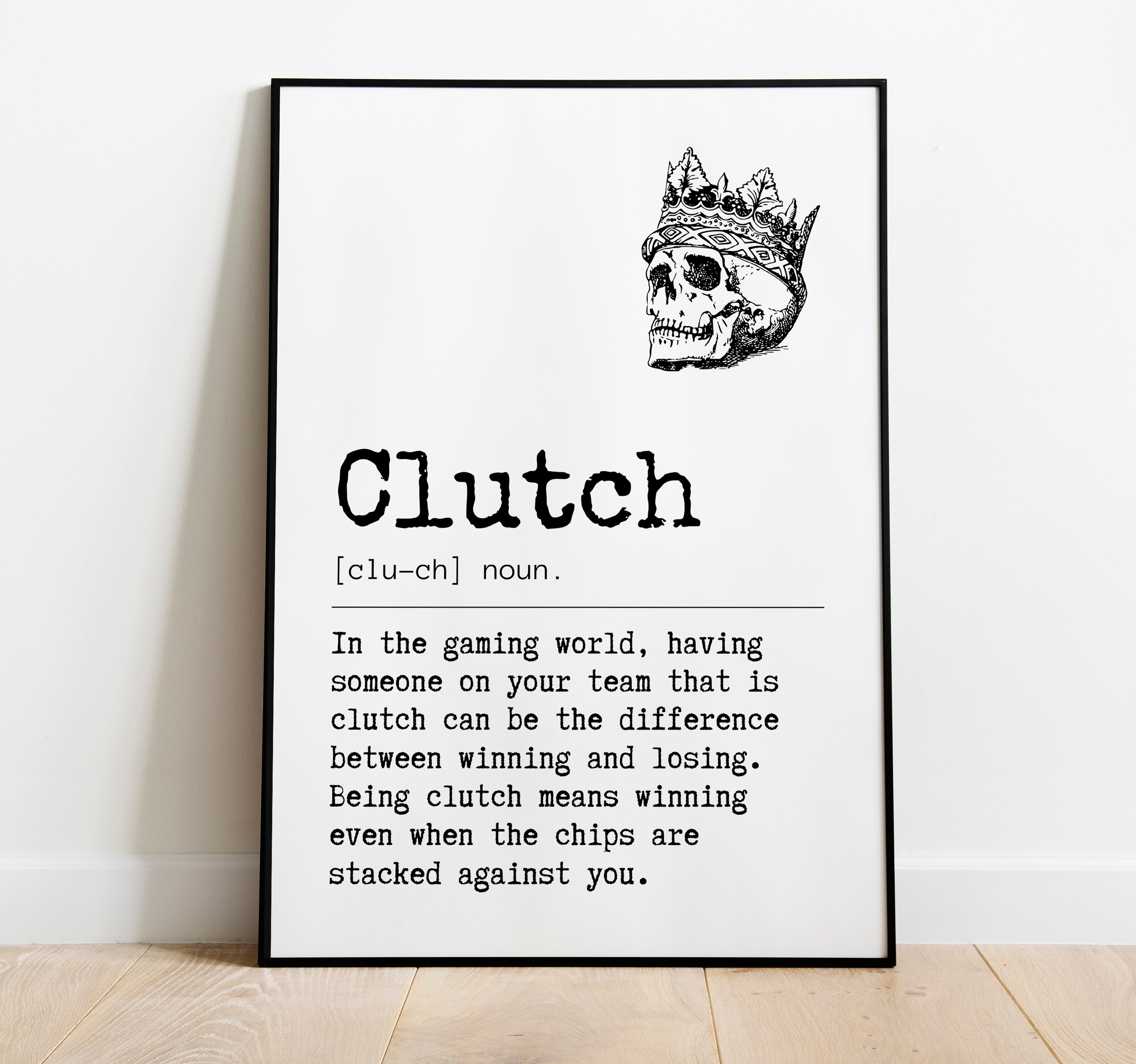 Clutch Definition Gaming Print Gaming Poster Video Game Etsy