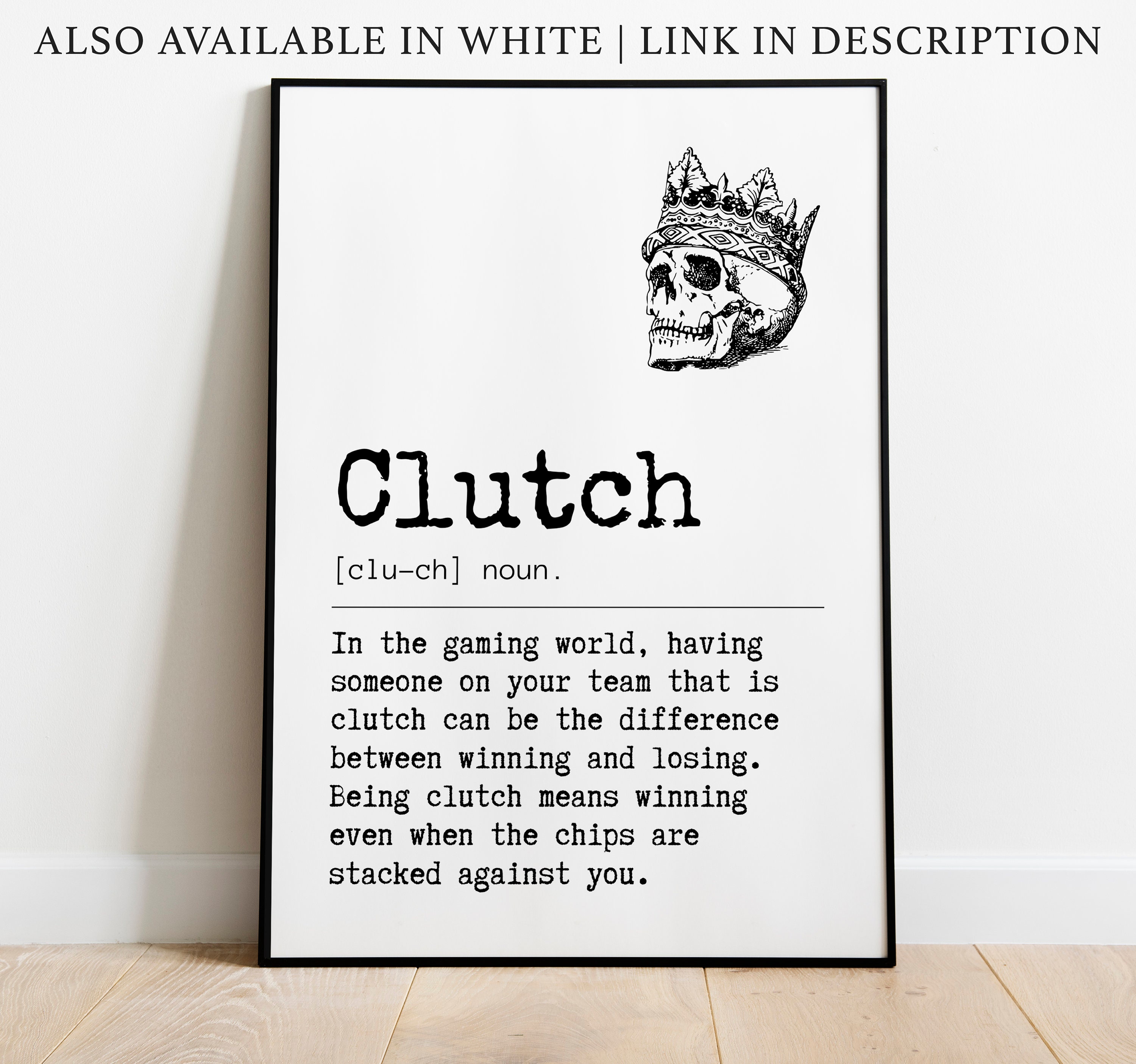 Clutch Definition Gaming Print Gaming Poster Videospiel | Etsy