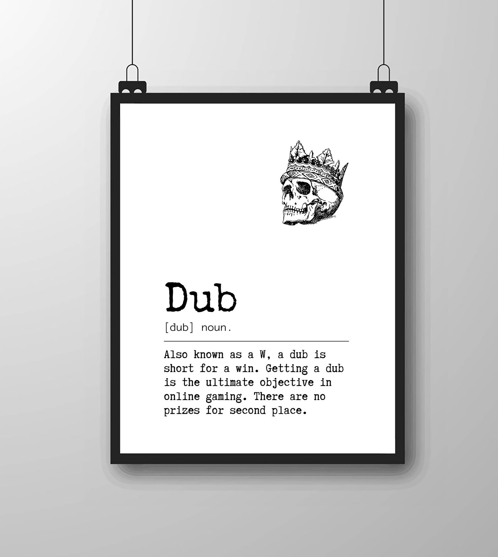 Dub Definition Gaming Print Gaming Poster Video Game Gifts Etsy