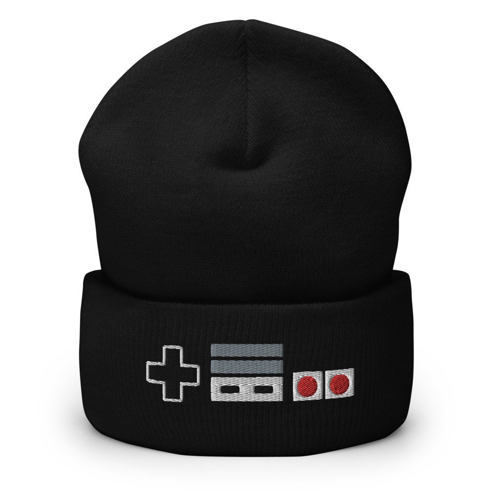 Game Controller Cuffed Beanie Winter Hat Etsy
