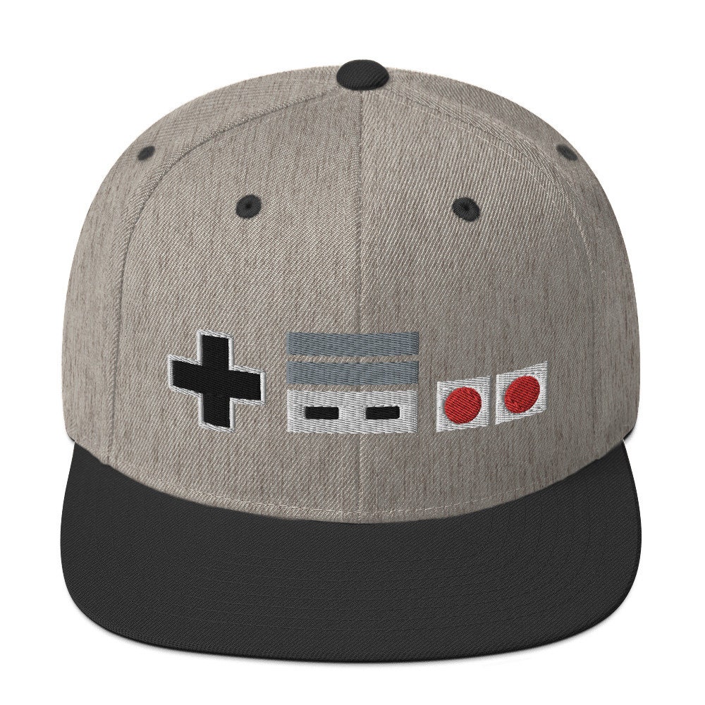 Classic Gamer Controller Embroidered Snapback Hat Gamer Etsy