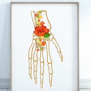 Hand anatomy art, medical art, printable, digital download, office decor, medical office decor, graduation gift, vintage
