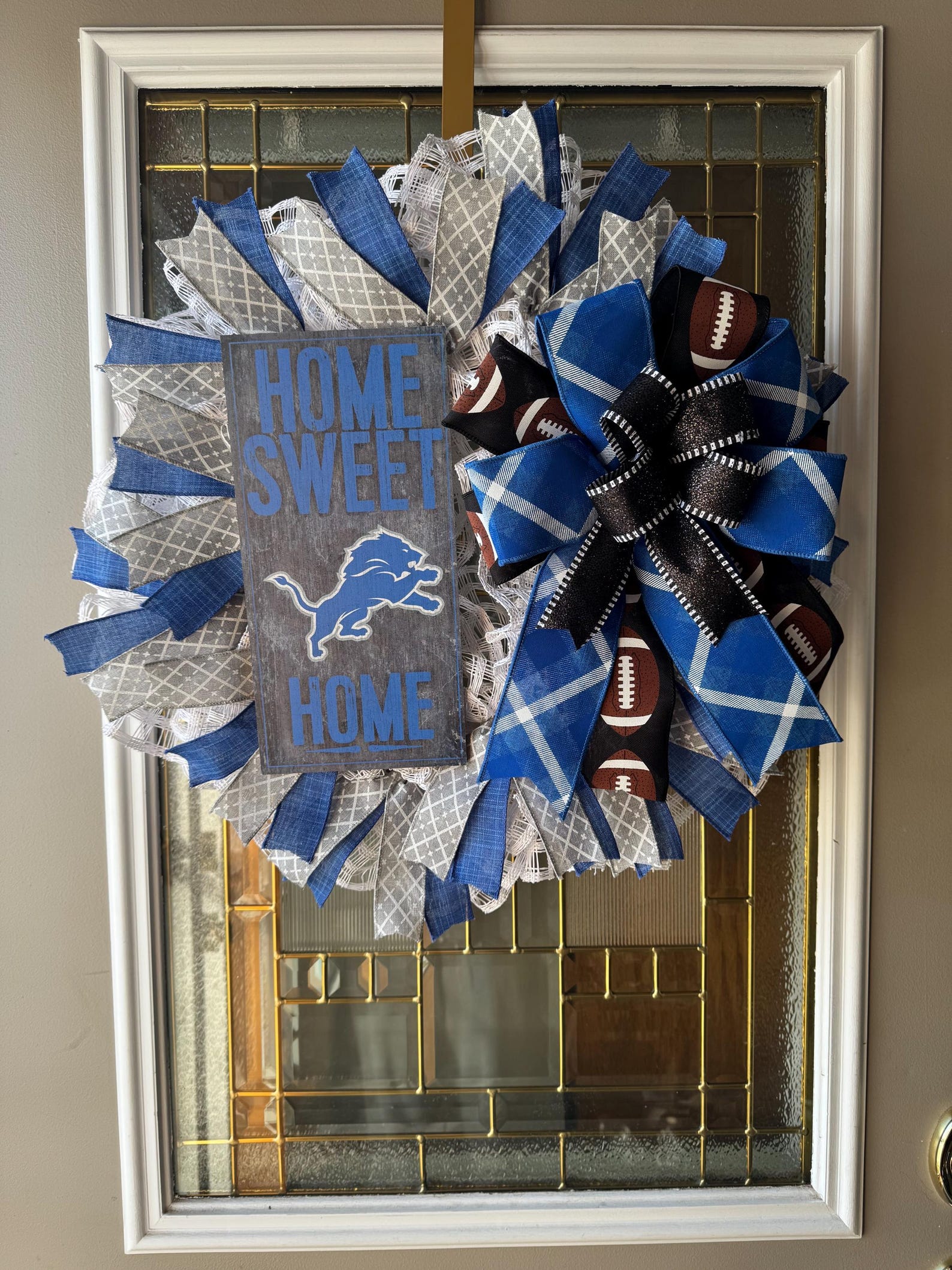 Detroit Lions Wreath, Lions Wreath, Father's Day Gift, Mancave Decor