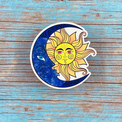 Starfall Sticker Stars and Moon Sticker Celestial Night Etsy