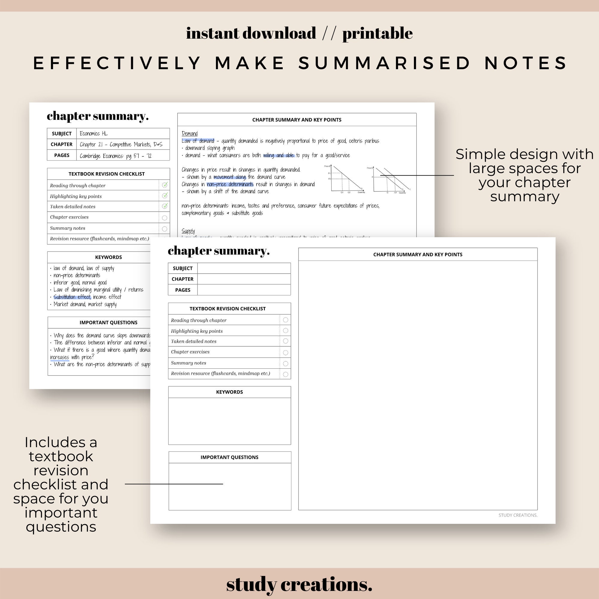 chapter-summary-sheet-for-students-summary-and-revision-etsy-uk