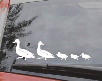 Duck Family Car Window Decal