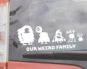 Our Weird Family Car Window Decal