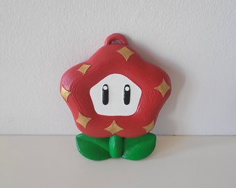 Adorno navideño limitado de Mario Wonder Flower - Pintado a mano