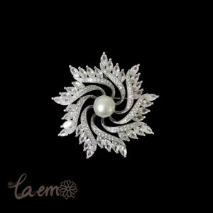 Authentic Pearl Brooch /Freshwater Pearl Brooch/Gifts/ Jewelry for Special Occasions/ EG-15