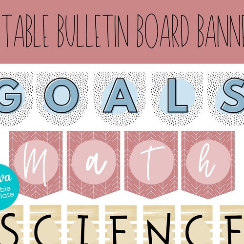 EDITABLE Bulletin Board Banner Letters Printable Classroom Etsy Hong Kong