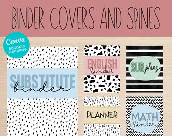 Binder Spine Template - Etsy