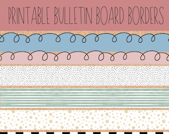 PRINTABLE Modern Colorful Bulletin Board Borders | Printable Classroom Borders | Elementary School | Teacher Printable | Bulletin Board