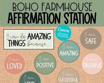 Editable Affirmation Station Posters, Bulletin Board Display ...