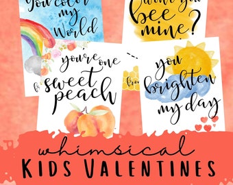 Whimsical Kids Valentine's Day Printable Valentines | Valentine | Valentine Gift | Valentine's Day | Kids Valentine | School Valentine