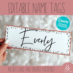 EDITABLE Modern Colorful Name Tags | Printable Classroom Nametags | Elementary School Name Tags | Teacher Printable | Classroom Labels