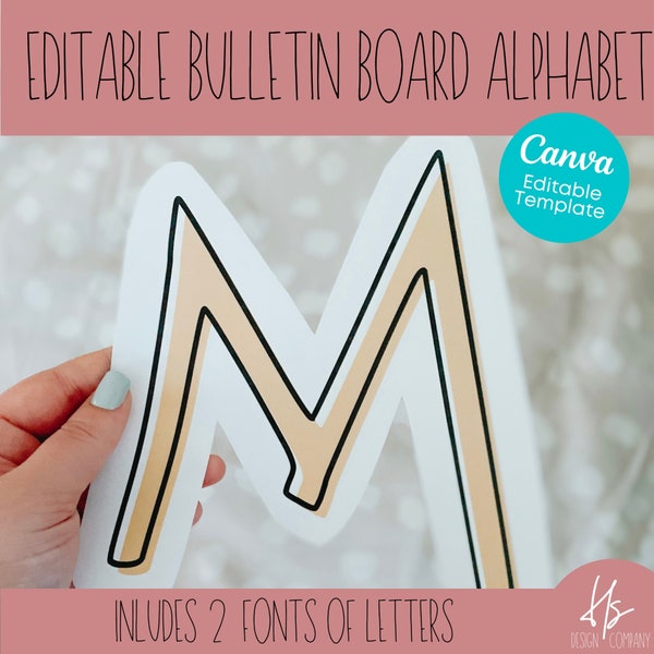 EDITABLE Classroom Banner Letters Full Alphabet | Printable Classroom Letters | Elementary School | Teacher Printable | Bulletin Board ABC's