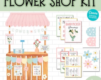 EDITABLE Flower Shop Dramatic Play Kit | Spring Activity | Preschool Sensory Play | Elementary School | Teacher Printable | Pretend Play