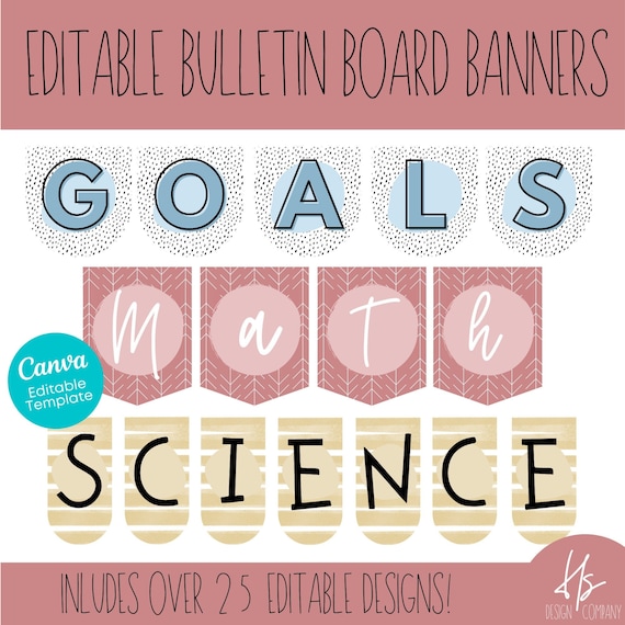 EDITABLE Bulletin Board Banner Letters Printable Classroom - Etsy