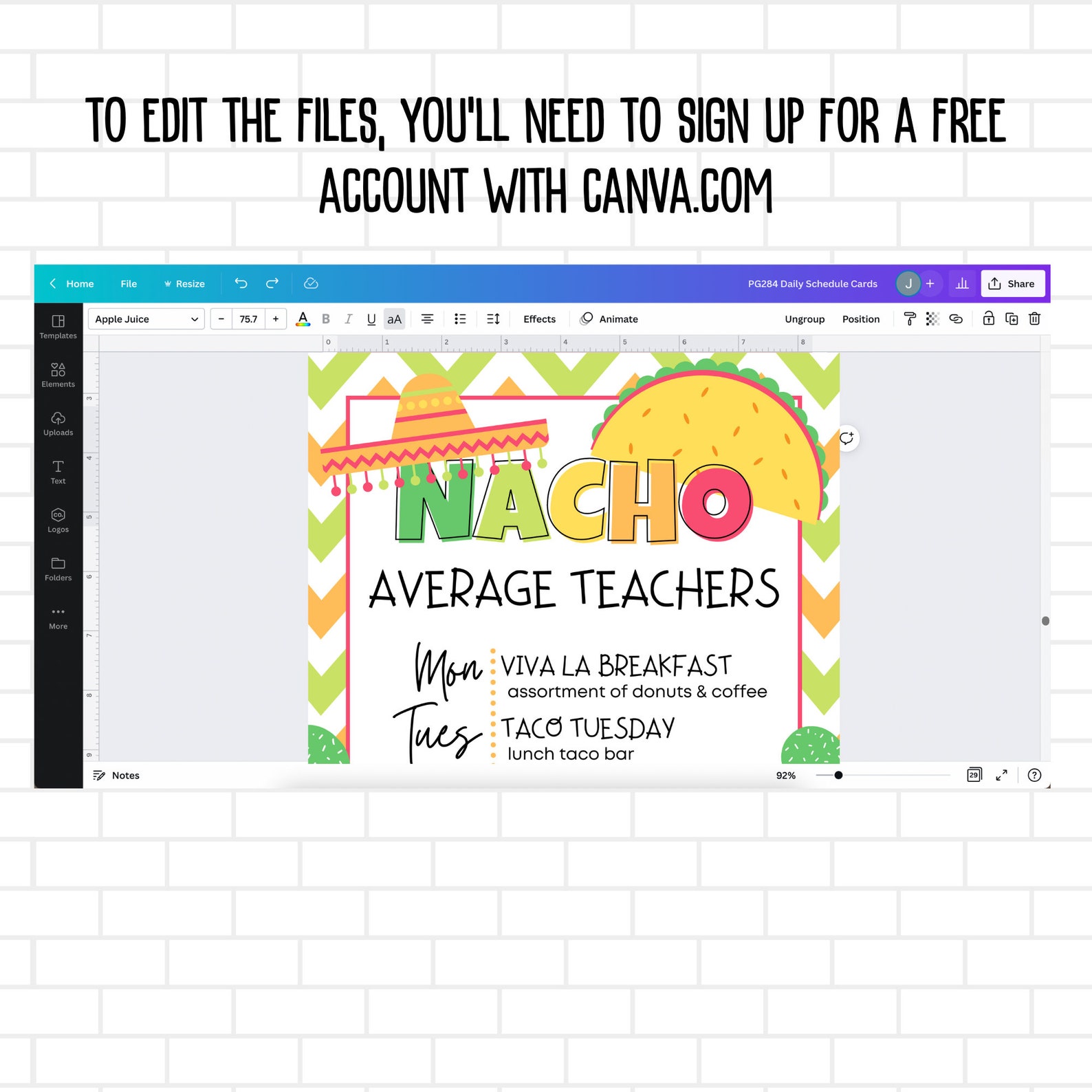 EDITABLE Teacher Appreciation Week Flyer| Nacho Theme | Cinco De Mayo ...