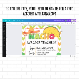 EDITABLE Teacher Appreciation Week Flyer| Nacho Theme | Cinco De Mayo ...