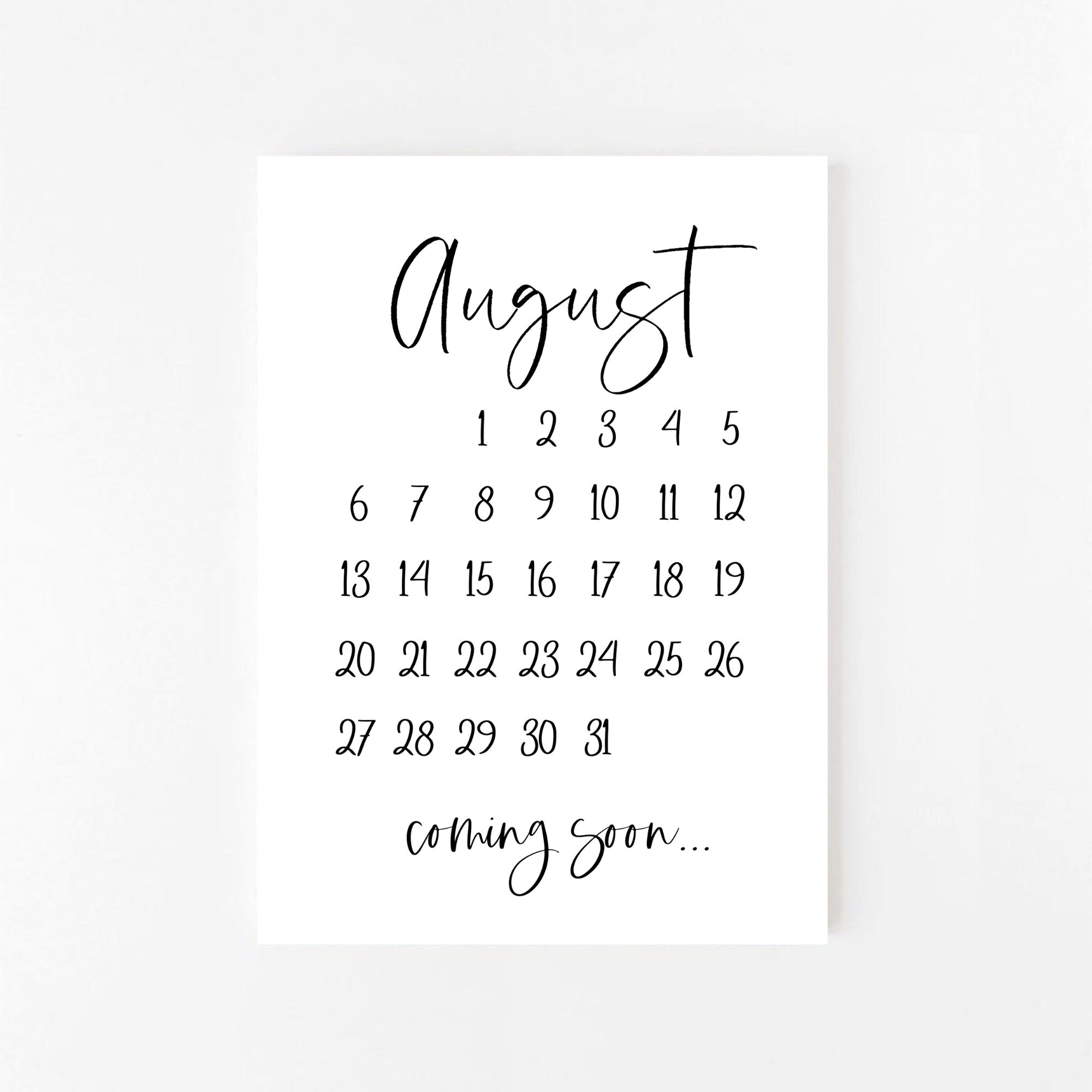 Aesthetic August Calendar [not mine]