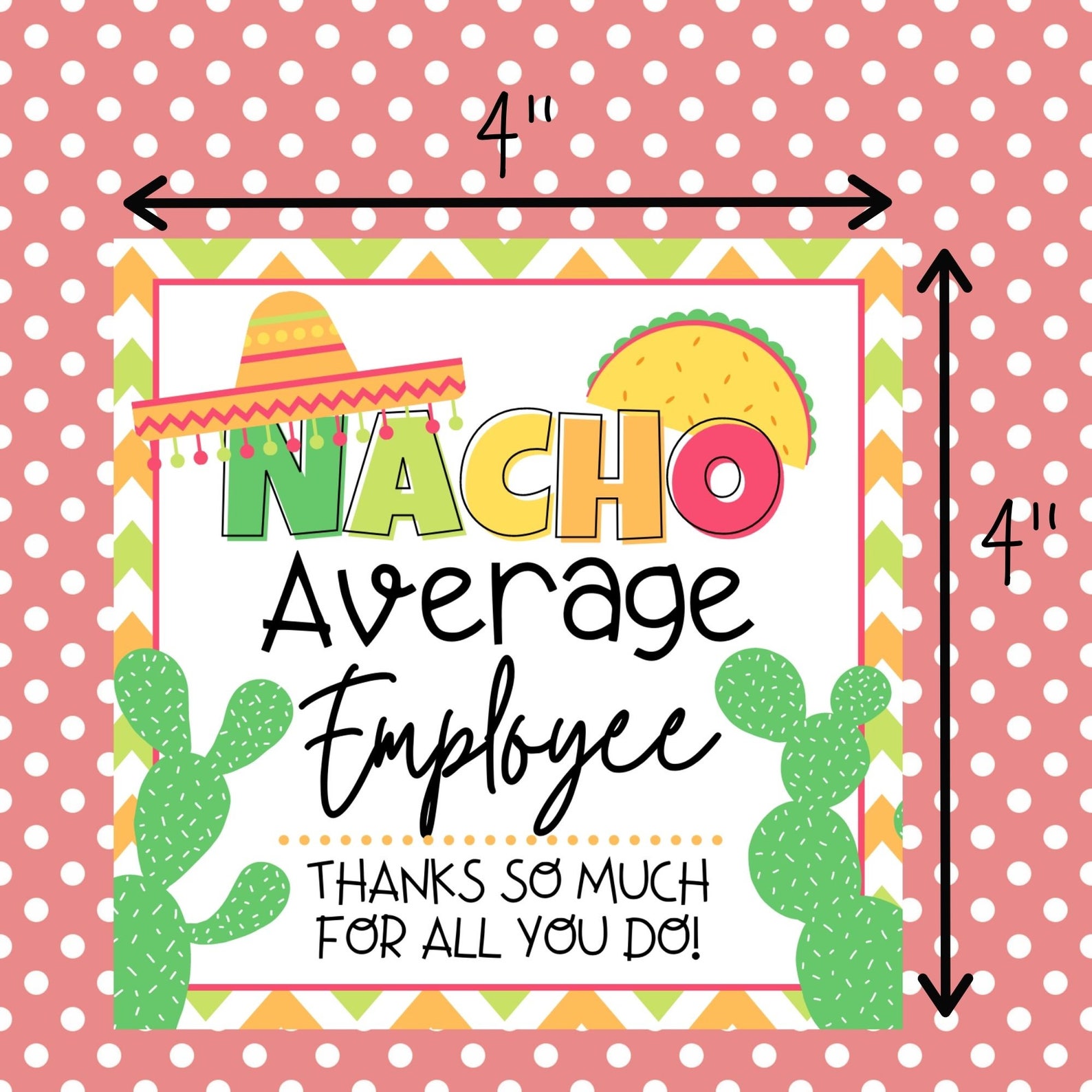 nacho-average-staff-gift-tag-set-of-8-staff-appreciation-etsy