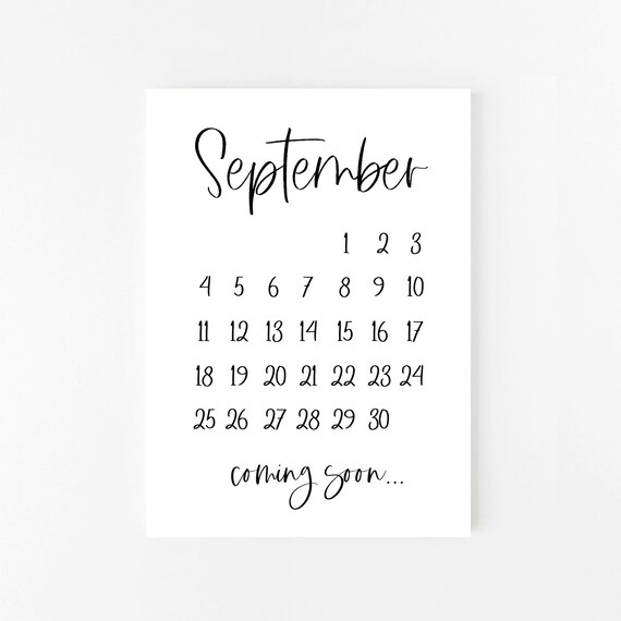 Septembre 22 Annonce De Grossesse Printable Septembre Etsy Canada