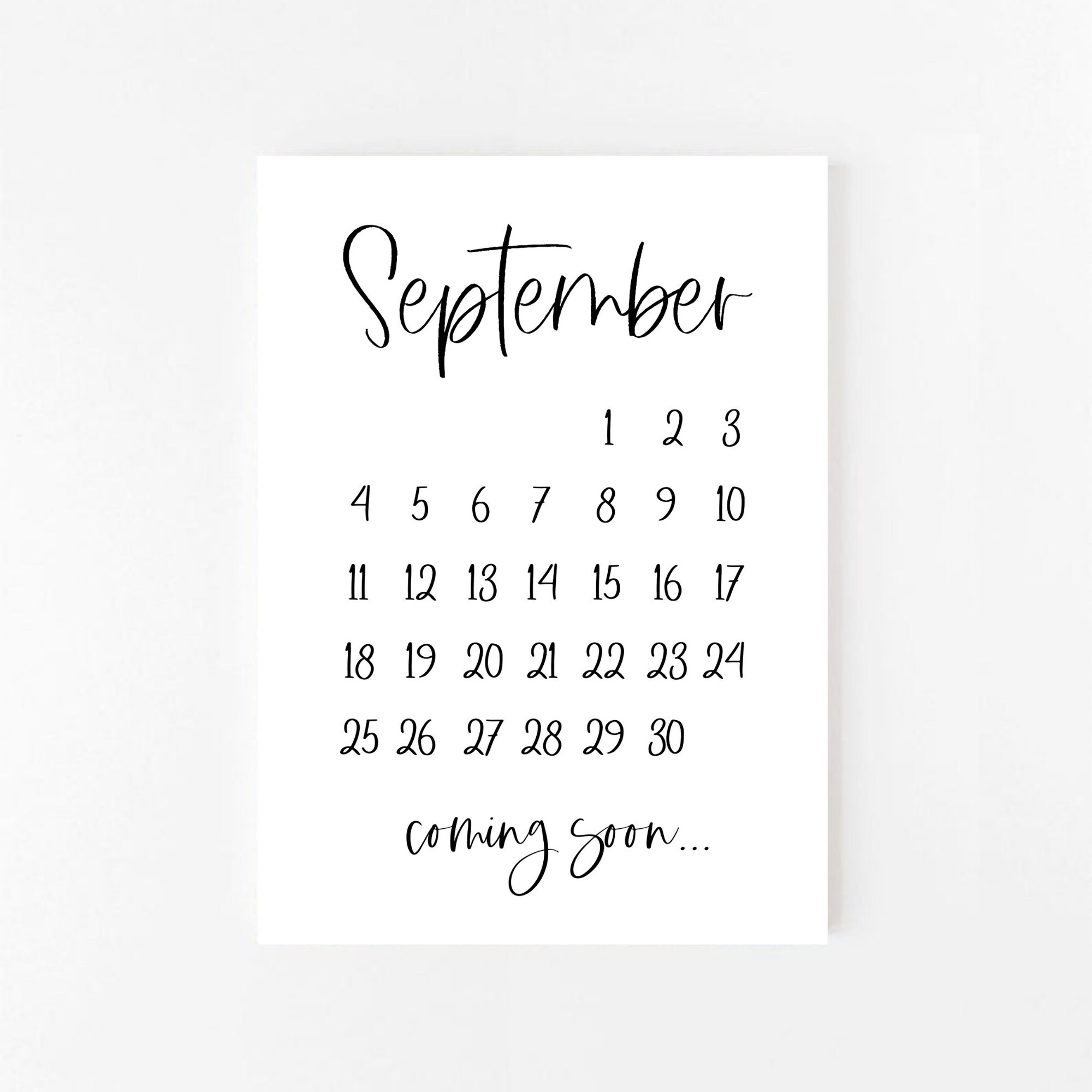 September 2022 Pregnancy Announcement Printable September | Etsy