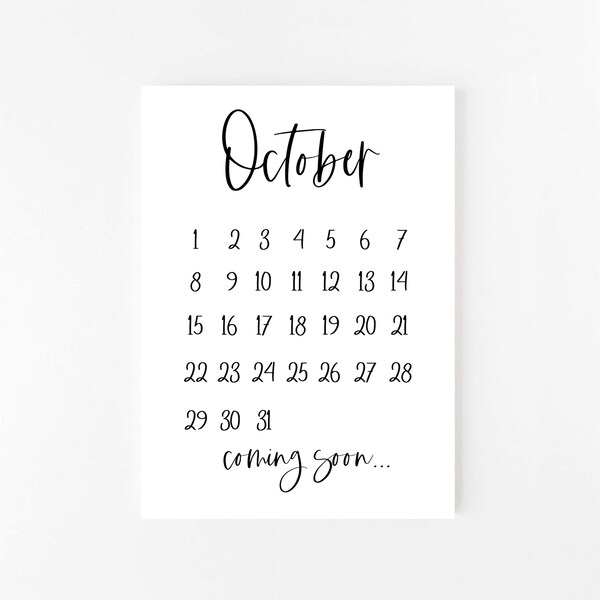 October Baby Announcement Etsy