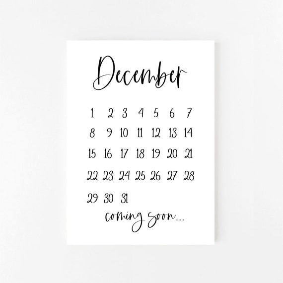 December 2024 Pregnancy Announcement Printable December Calendar Pregnancy  Announcement Printable Pregnancy Announcement Digital - Etsy