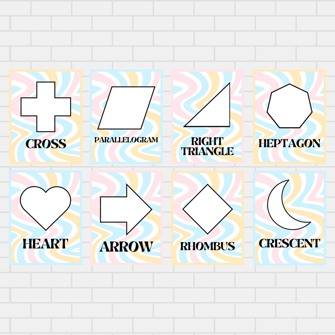 EDITABLE Shape Poster Pack | Sweet Groovy| Bulletin Board Posters ...