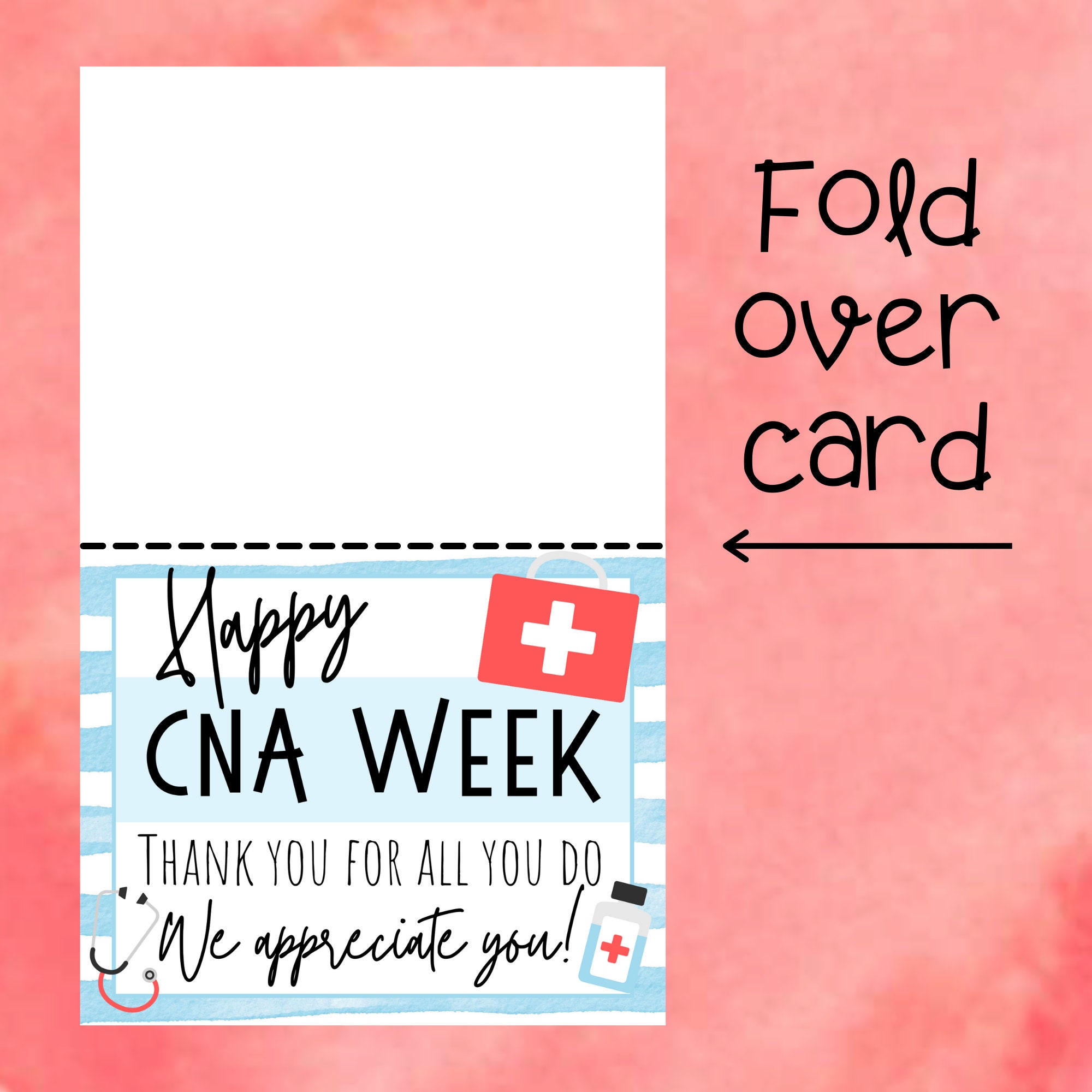 Happy CNA Appreciation Week Greeting Card Nurse's Aid Etsy