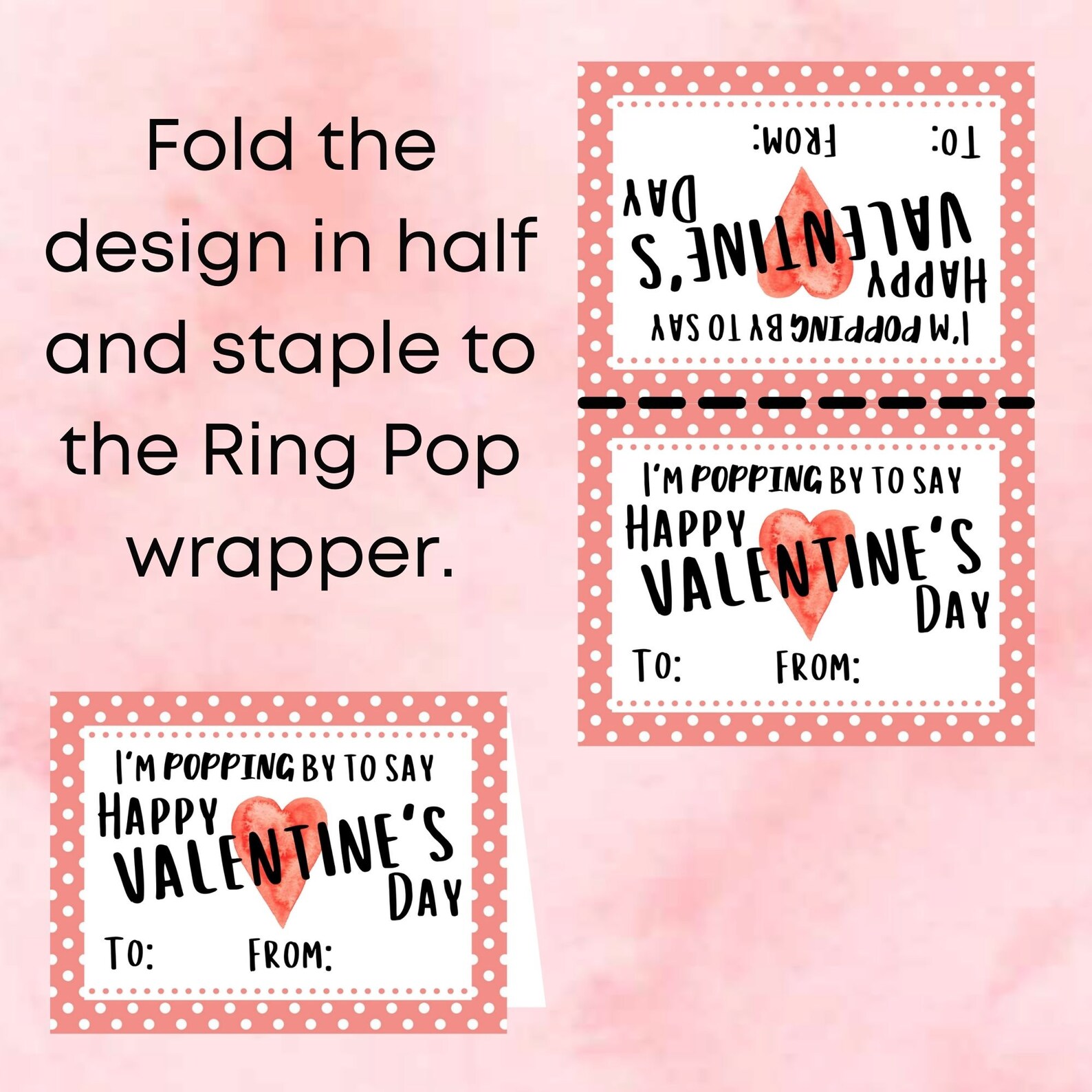 Ring Pop Printable Valentines Valentine Valentine Gift Etsy
