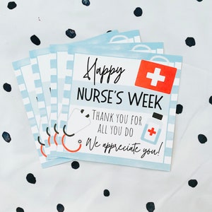 PRINTABLE Happy Nurse's Week Gift Tag | Nurse Appreciation | Marketing ...