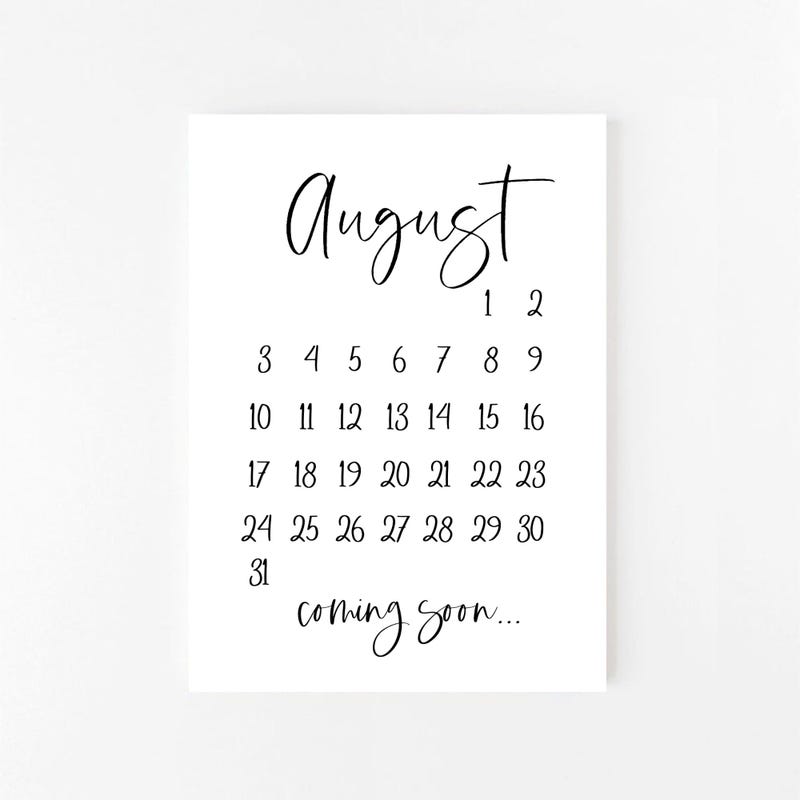 July August 2025 Calendar Etsy Canada