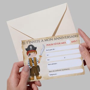 Invitation Anniversaire Pirate – Fichier numérique PDF à télécharger