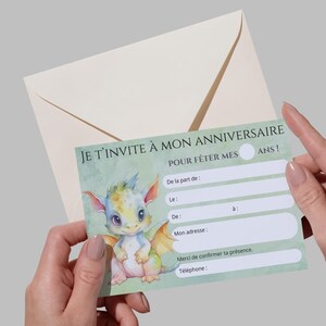 Invitation Anniversaire Dragon – Fichier numérique PDF à télécharger