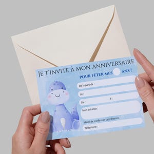 Invitation Anniversaire Dinosaure – Fichier numérique PDF à télécharger