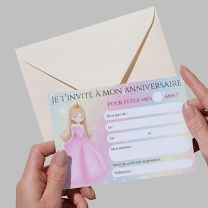 Princess Birthday Invitation – Digital PDF File to Download