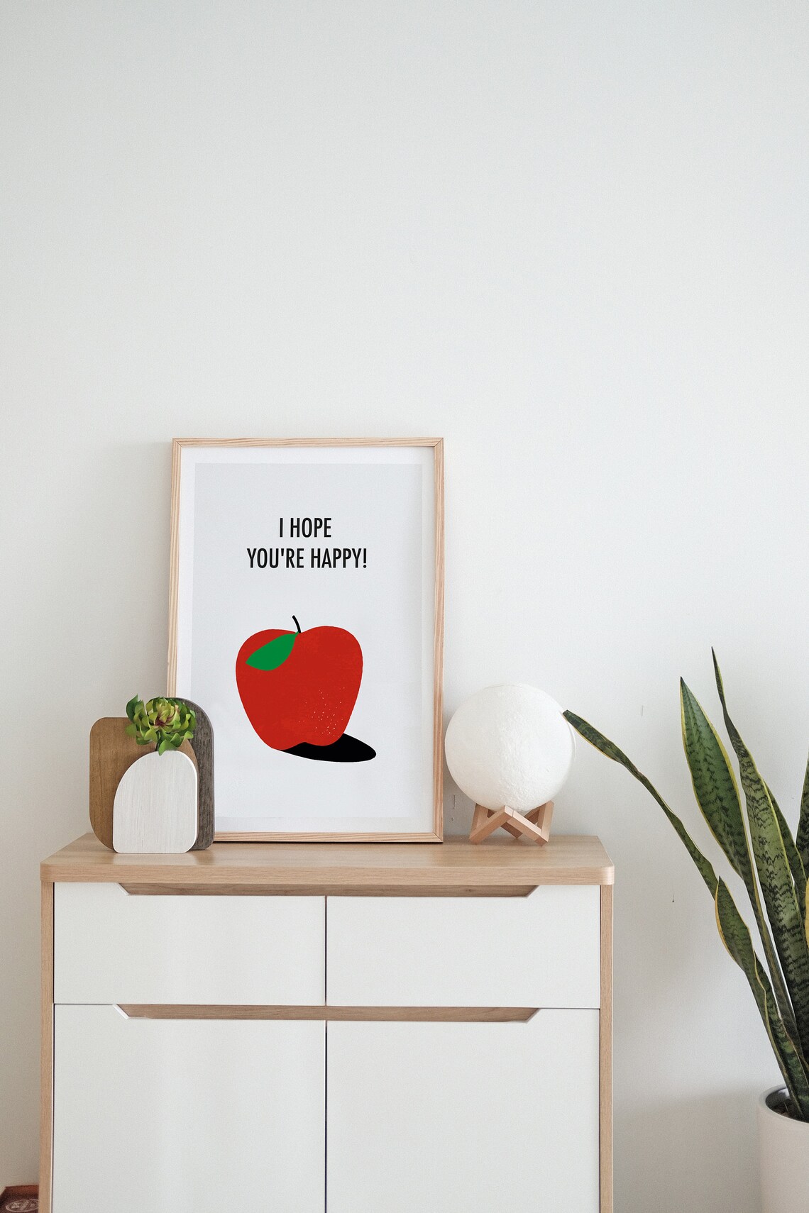 Apple Print, Fruit Wall Decor, Apple Printable, Kitchen Wall Art