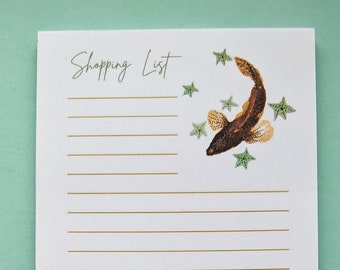 Shopping List Pad | Fish Themed | Arty Notepad