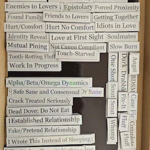 Fanfiction Tag Fridge Magnets - multibuy offers / custom text / gift sets available afbeelding 3
