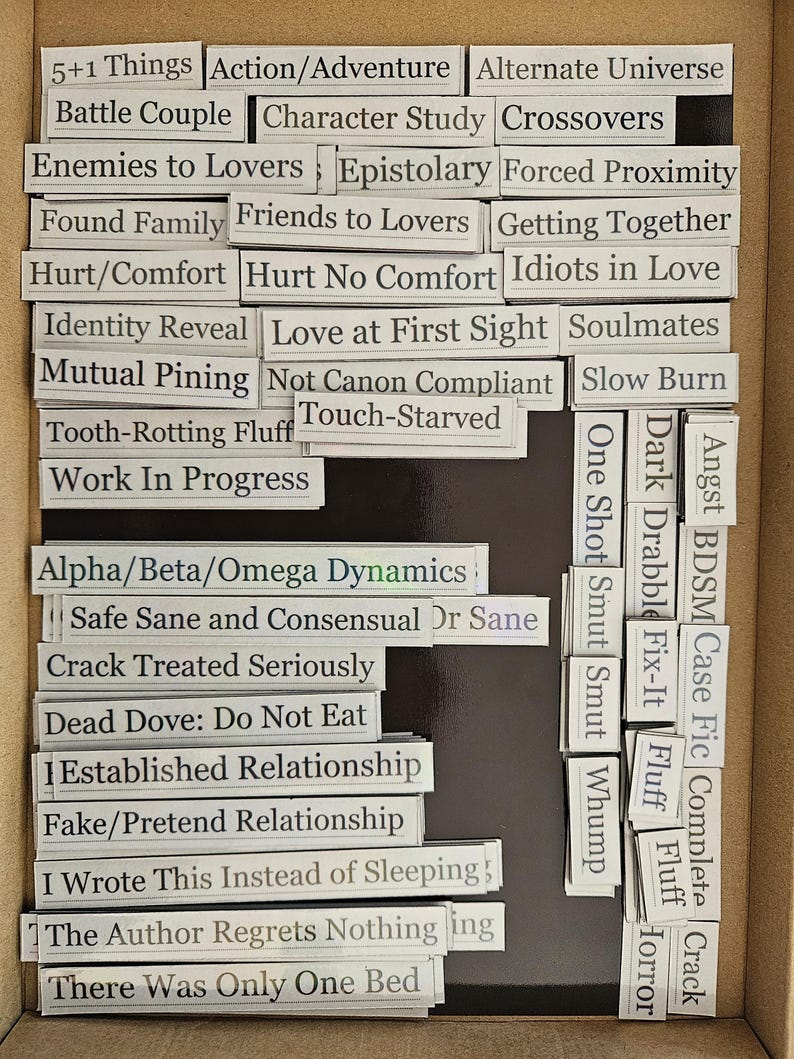 Fanfiction Tag Fridge Magnets - multibuy offers / custom text / gift sets available afbeelding 3