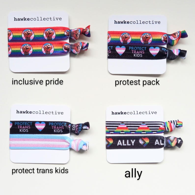 LGBT Pride Wristbands / Hair Ties image 6