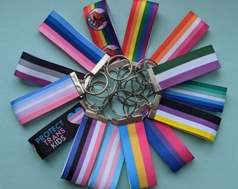 Pride Keyrings - Gay / Lesbian / Bisexual / Trans / Asexual / Pansexual / Genderfluid / Non Binary / and more