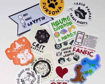 Nerdystickers - RPG's / D&D / Fandom / Fanfic / Furry