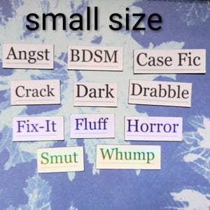 Fanfiction Tag Fridge Magnets - multibuy offers / custom text / gift sets available afbeelding 4