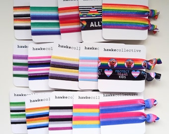 Pulseras y cintas para el pelo del orgullo