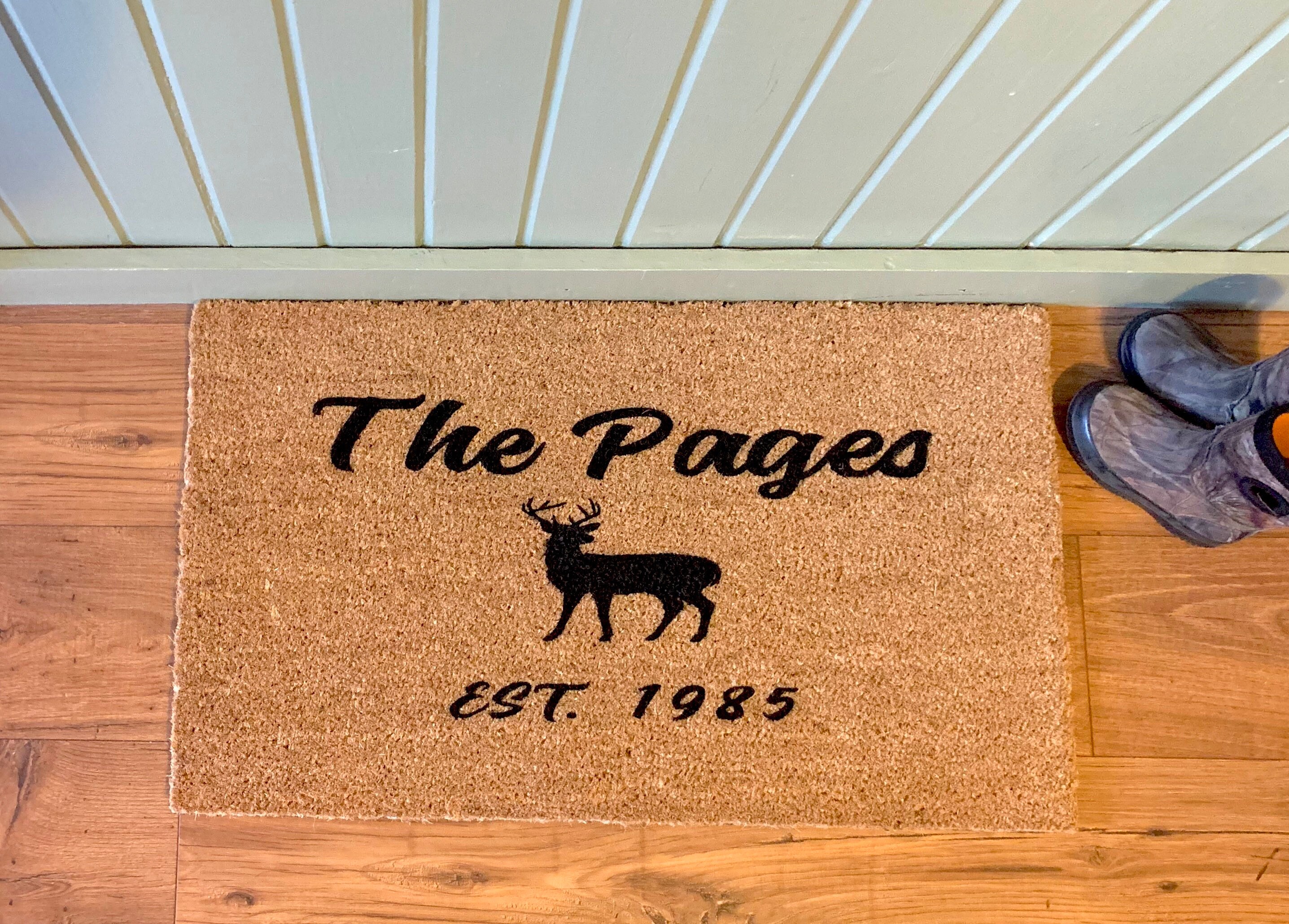 Personalized Name & EST Date Doormat Personalized Doormat Etsy